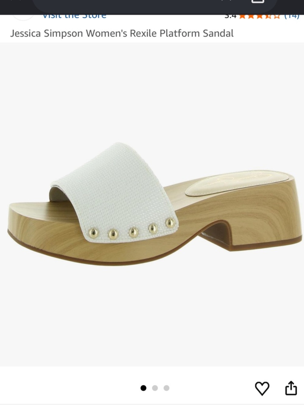 NIB Jessica Simpson Rexile Textured Platform Slide Clogs